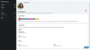 Linked Booster - linkedIn automation tool dashboard UI