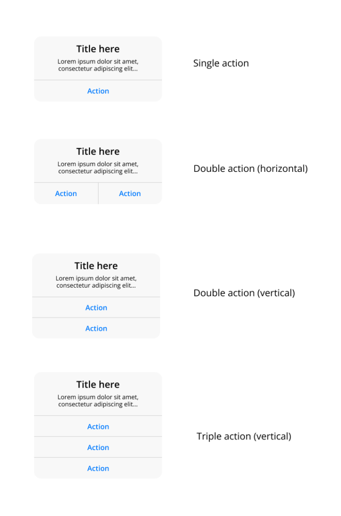 A selection of alert boxes on display in the Free Mobile UI Kit
