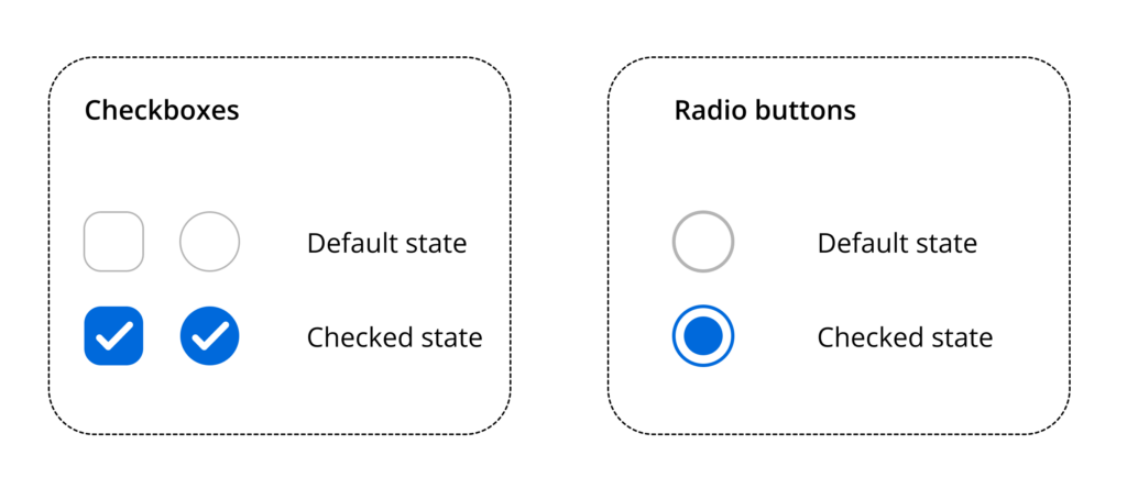 Checkboxes and Radio buttons in UI Kit Essentials pack