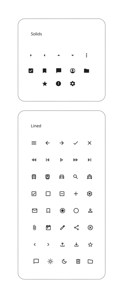 A selection of icons to choose from for your website