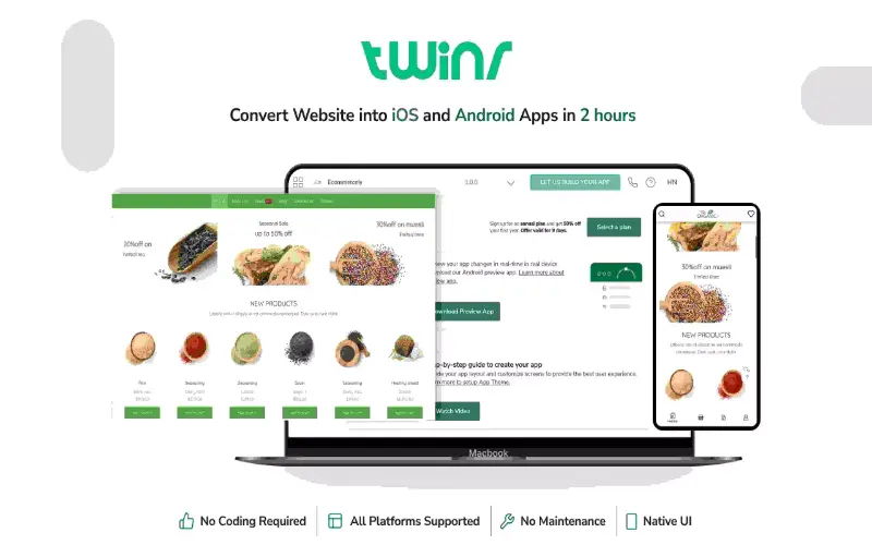 Twinr - website to app converter Feature Image