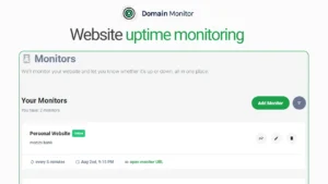 Domain Monitoring tool, online domain monitoring