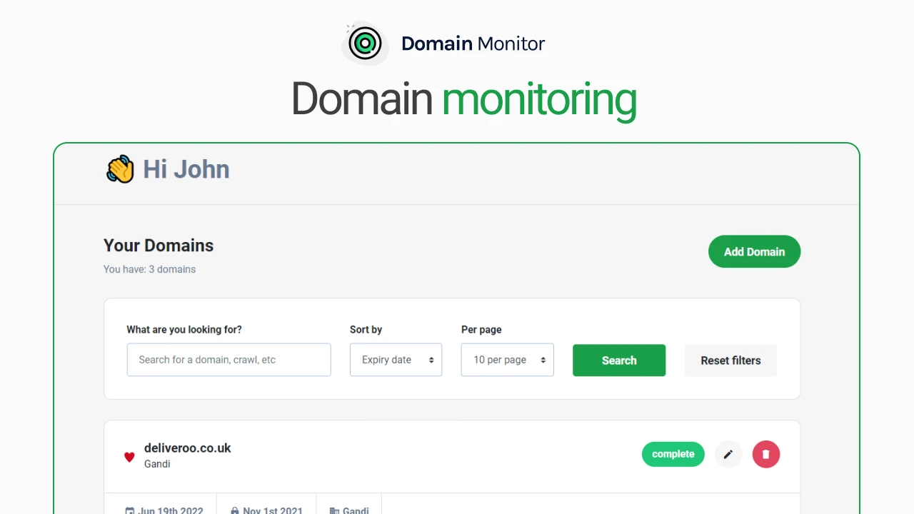 Domain Monitor - Domain Monitoring Service - Website Monitoring