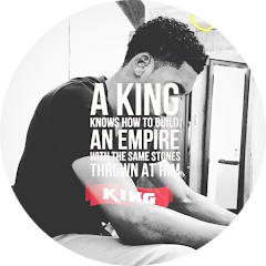 A man sitting with typography in foreground