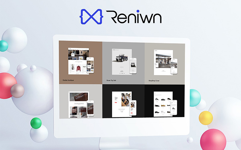 PC showing various templates as the banner of Reniwn