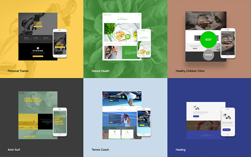 A collage of templates for websites