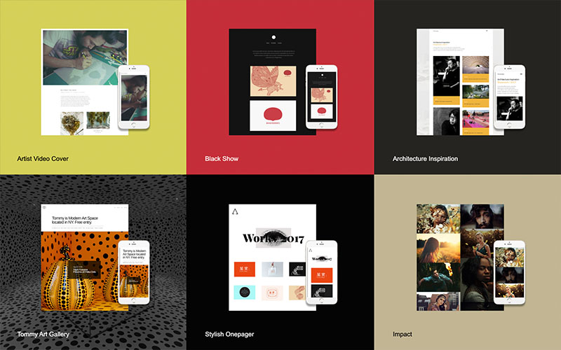 Websites templates collage