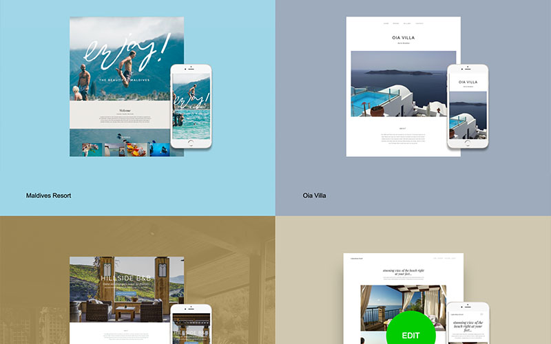 A few website templates collage