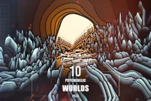 10 Psychedelic Worlds Backgrounds