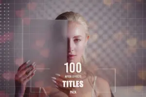Futuristic woman holds blur glass at her face - video effects