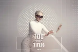 Woman in white clothes and futuristic glasses -tiles video effects
