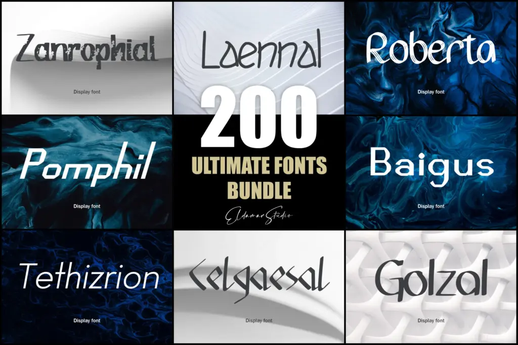 200 Ultimate Fonts Bundle