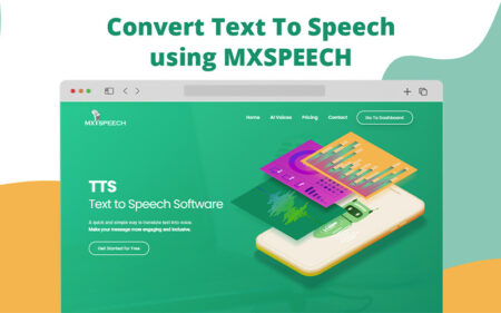 Dashboard image of MXSPEECH - Text to Speech converter