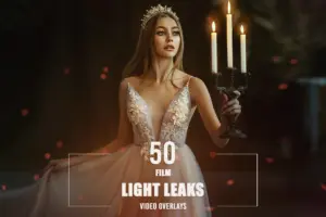 50 Film Light Leaks - Video Effects