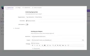 Capture form of DripDrop - B2b email marketing