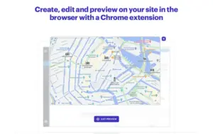 A map with typography in this popup builder