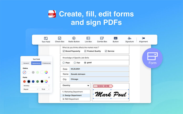 Fill and edit forms using this PDF manager on Mac