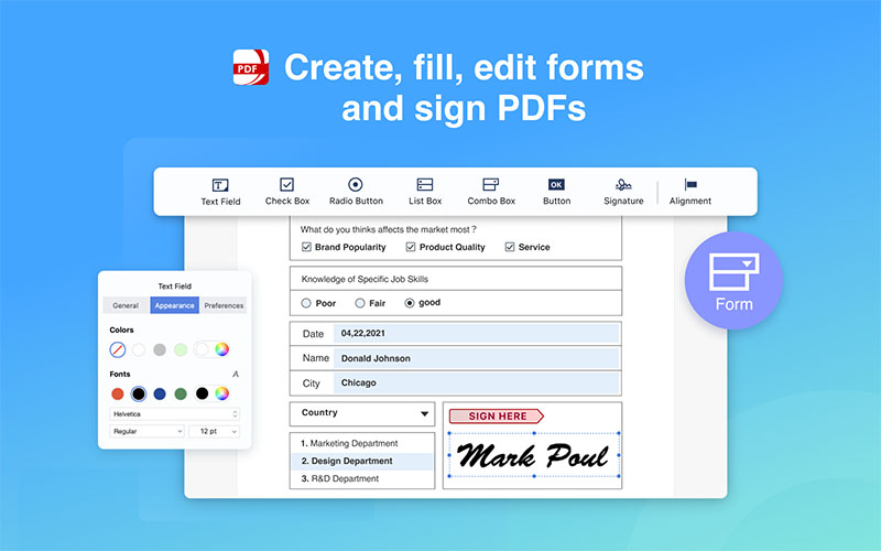 Fill Form (Mac)