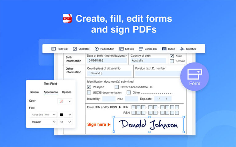 Fill and edit forms using this PDF manager on Windows