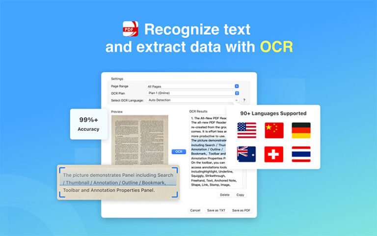 OCR with 90+ languages supported on Mac