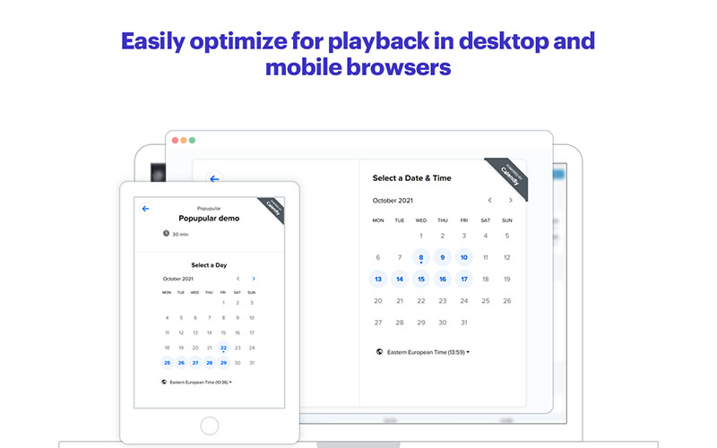 iPad and laptop screens with calendar in display