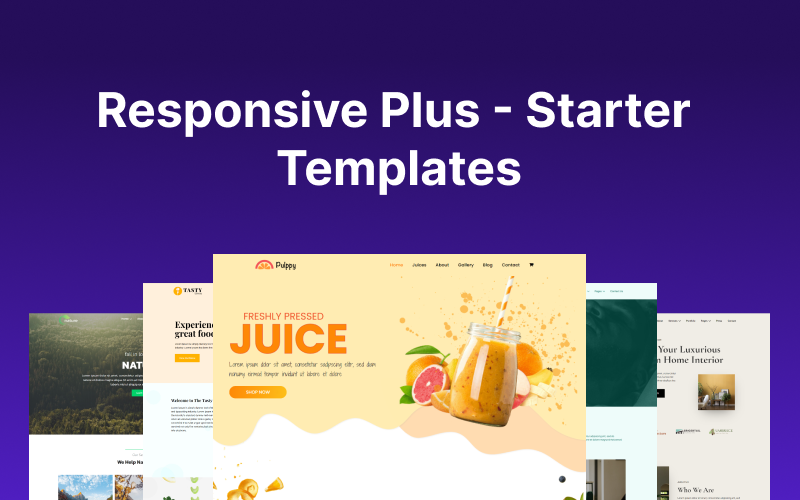 Responsive Plus Starter Templates by Cyberchmips feature image