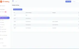 S-easy Helpdesk Ticketing System - Category Settings Page interface