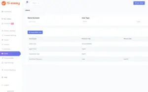 Helpdesk Ticketing System - user list Page Interface -