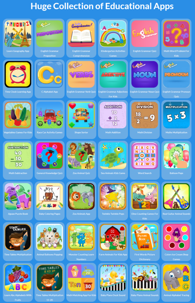 50+ Educational Apps from The Learning Apps