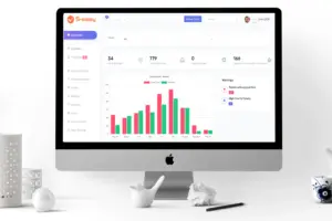 S-easy - easy to use ticketing system dashboard on an Apple PC Monitor