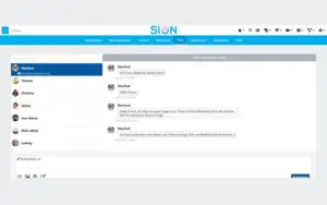 Chat Section of SION CollYou