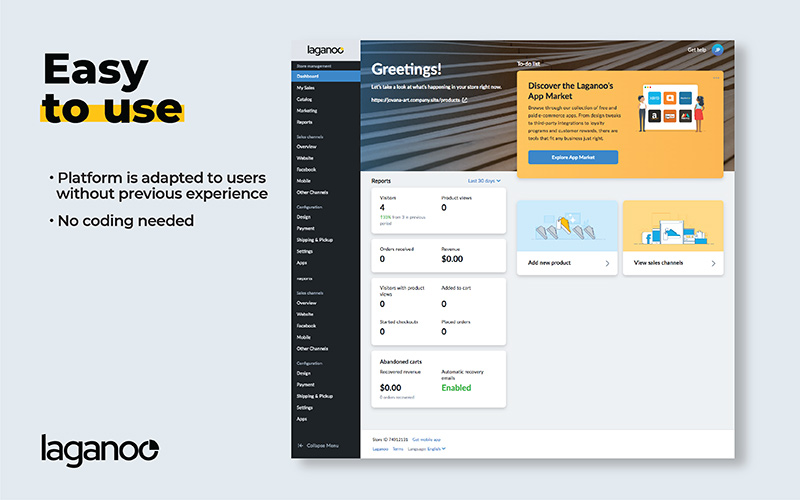 Mockups of reports kept one above another for Laganoo - Create Websites In Minutes