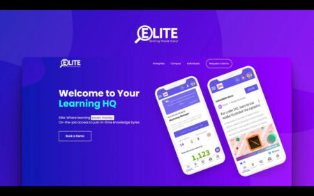 Elite Learning Featured Image with a preview of the product shown on two mobile devices
