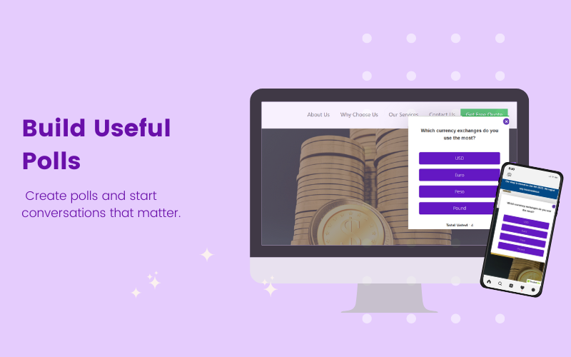 Create useful polls in Quizzes4leads - Quiz for lead generation