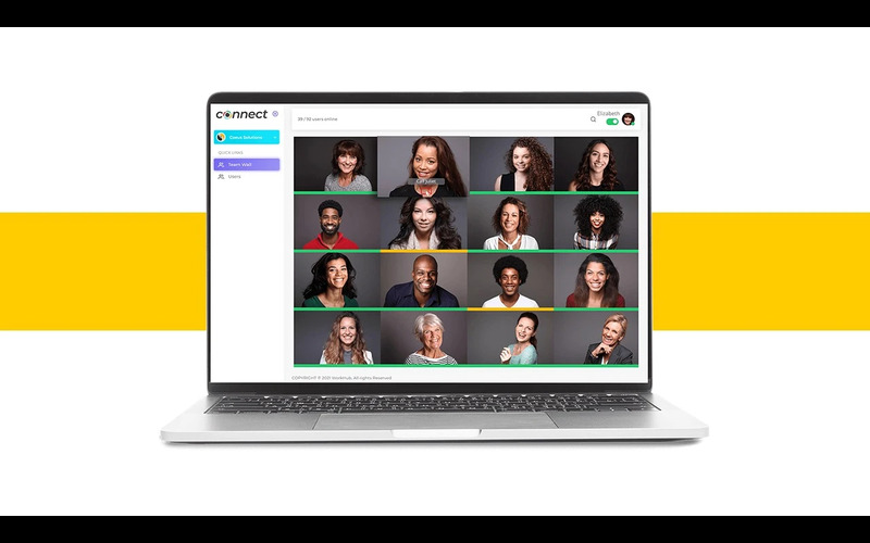 WorkHub Connect - Online meeting platform Team Wall Feature