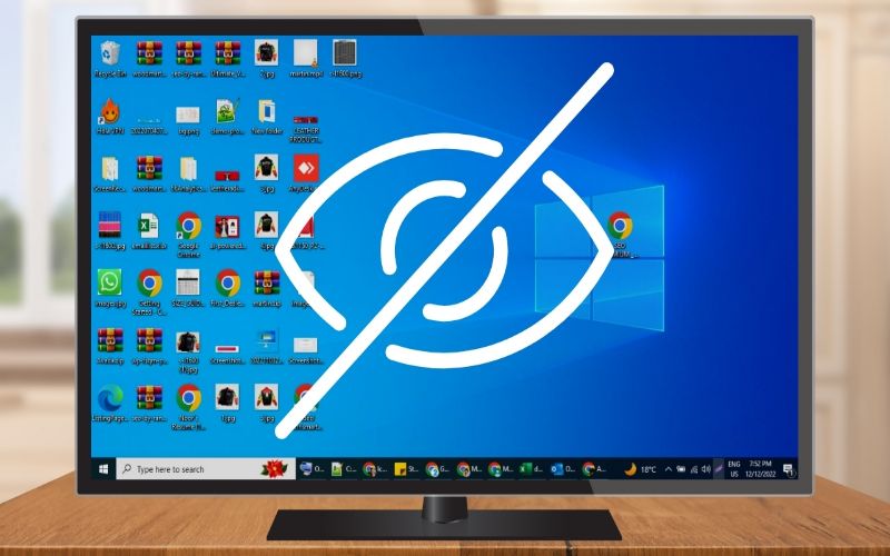 Desktop displaying secret mode of the Workmonit - Secret Screen monitoring software