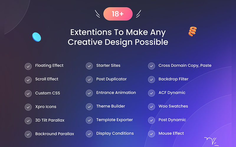 seamless integration with Extentions to enhance creative design