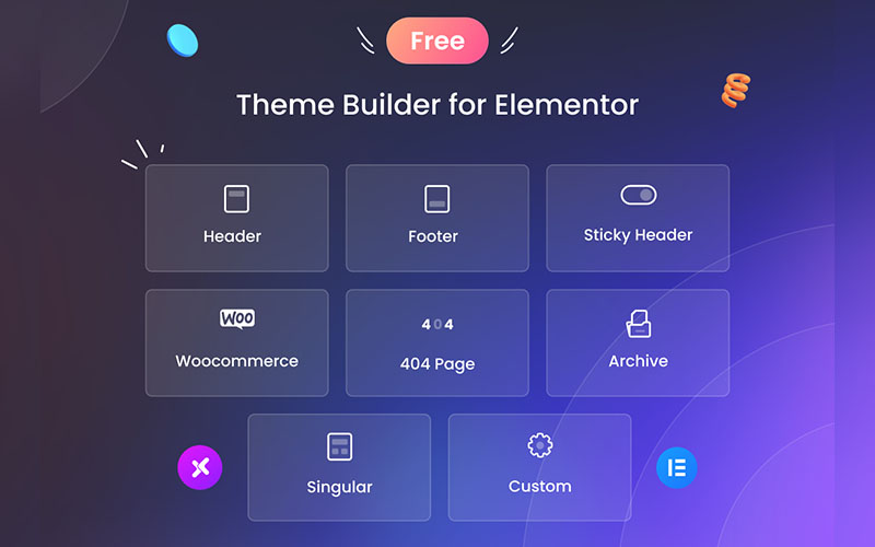 Theme Builder For Elementor Feature of Xpro Elementor Addons
