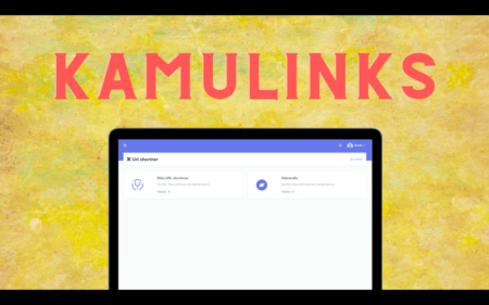 KamuLinks Featured Image - URL Shortner Window Opened On A Desktop