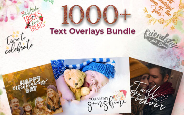1000+ Text Overlays Bundle Banner in Best Graphic Design Resources