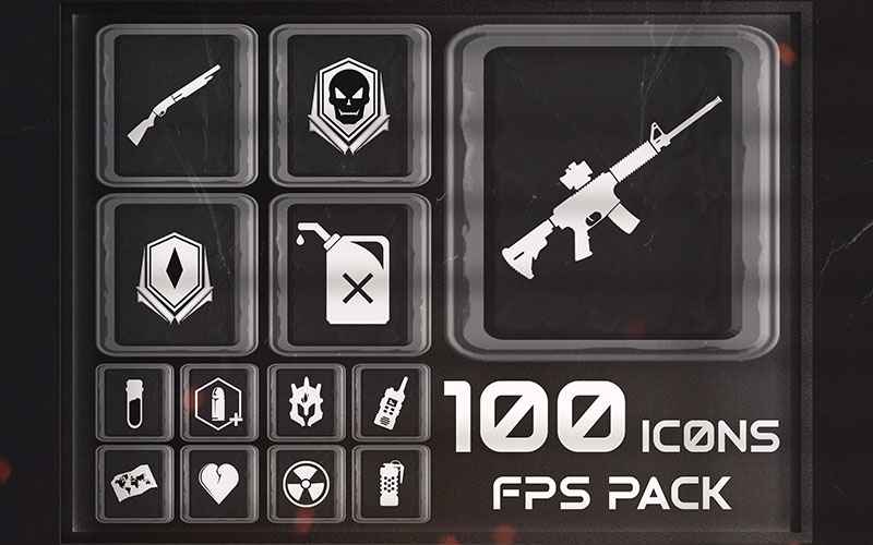 FPS icons pack used in game development