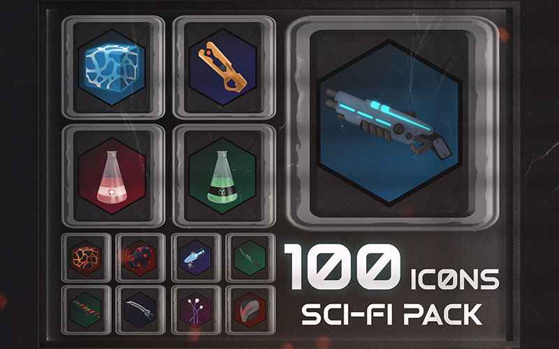 Sci-Fi icons pack for this Unity Asset Store - Unity Game Dev