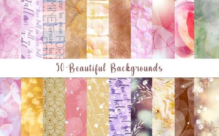 50 Beautiful Backgrounds banner