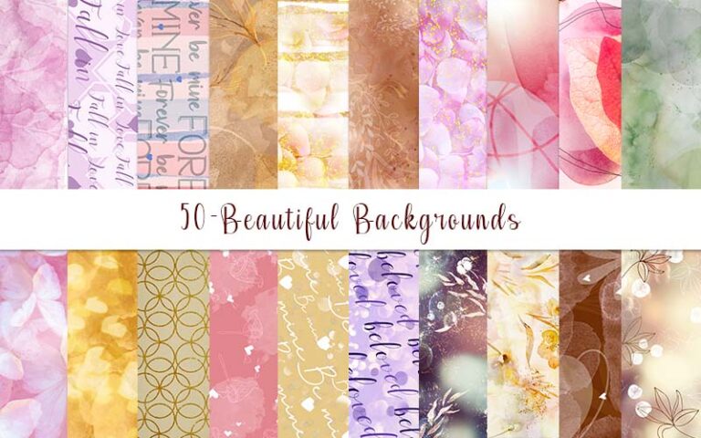 50 Beautiful Backgrounds Bundle Banner in Best Graphic Design Resources
