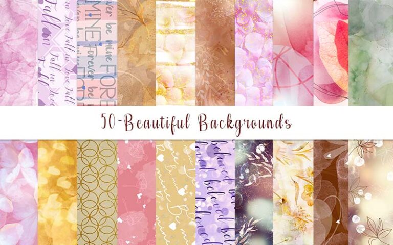 50 Beautiful Backgrounds Bundle Banner in Best Graphic Design Resources