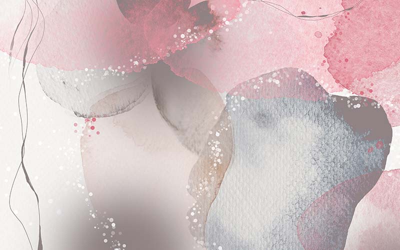 Pink and grey abstract watercolor background