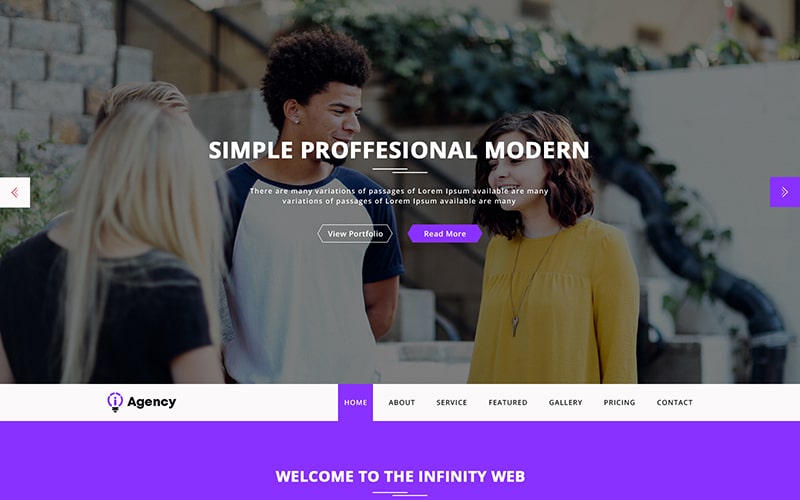 Agency website PSD template