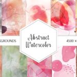 Abstract watercolors collage