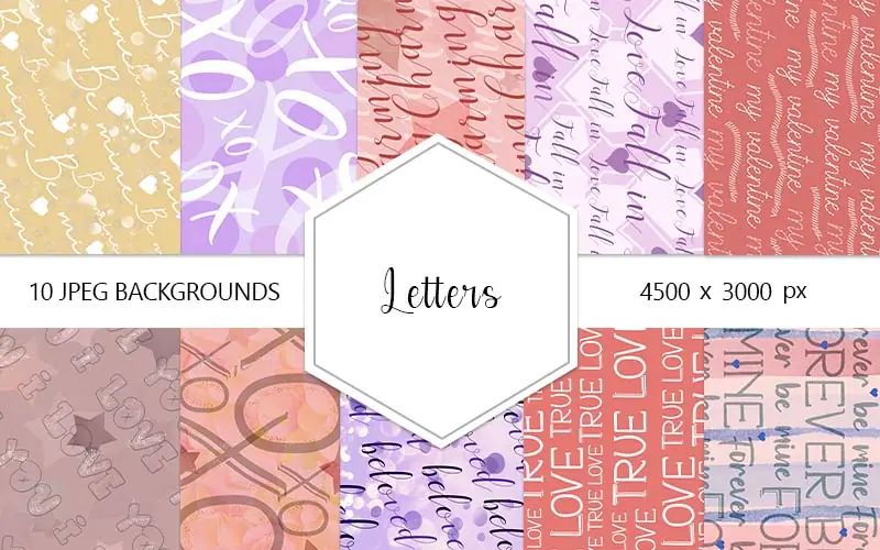 A collage of letter background for beautiful backgrounds