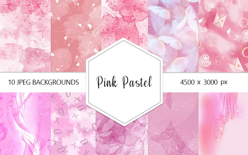 Collage of pink pastel backgrounds for beautiful backgrounds
